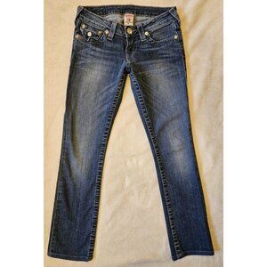 True Religion Flap Rear Pocket Skinny Womens Jeans Size 25 Excellent Shape